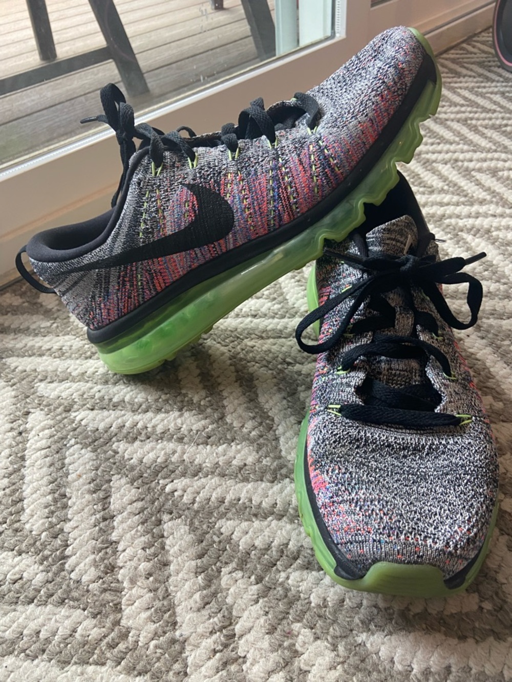 Nike multi colored Flyknit AirMax - wmns 9